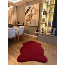 Ultra Soft Bordo Yumuşak Dokulu Peluş Halı Tek Kafa Post
