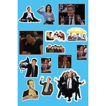 How I Met Your Mother Himym Temalı Sticker Etiket Seti - Laptop Telefon Notebook Defter