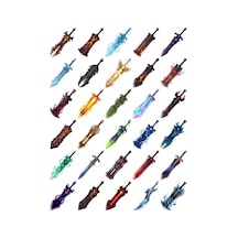 30 Adet Anime Fantastik Enerji Sticker Seti - Laptop Telefon Defter Çok Renkli