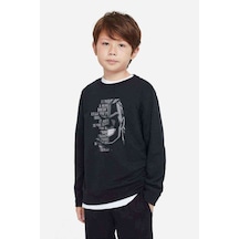 Tshirthane Anime One Punch Man Baskılı Unisex Çocuk Siyah Sweatshirt (534630162) Siyah