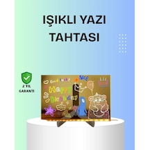 Yaratıcı Çizim Ve Mesajlar İçin Led Işıklı Renkli Tahta Sarı