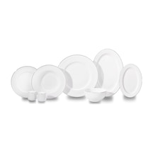 Korkmaz Roma Collection 53 Parça Platin Yemek Takımı A9882 Beyaz