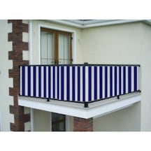 Ceylan Home Balkon Demiri Perdesi Kuş Gözü Mavi Kalın 700X80