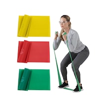Theraband Lateks İçermeyen Egzersiz Bantları, Üst Vücut, Alt Vücut Ve Gövde Egzersizleri, Fizyoterapi, Pilates, Ev Çok Renkli