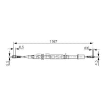 BOSCH 1987477199 FREN TELİ. 1167 MM