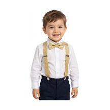 Miço Kids Erkek Çocuk Papyon Ve Askı Seti Düğün Bayram Sünnet Altın