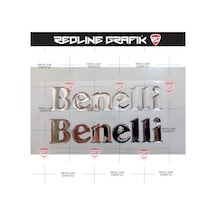 Benelli Yazısı Gümüş Sticker