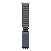 Ekılıf - Apple Uyumlu  Watch 42mm - Kordon Hasır Kordon Krd-74 - Mavi