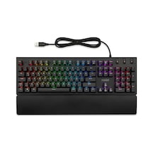 Blue Switch Mekanik Rgb Gaming Klavye Türkçe Q 104 Tuş Keycaps Dayanıklı Bilek Destekli Rgb Aydınlatma Oyuncu Klavyesi Kablolu