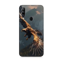 General Mobile Gm 20 Pro Uyumlu Uçan Kara Kartal Desenli Silikon Kılıf