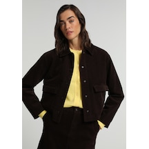 Colin's Colins Fashion Fit Çıtçıtlı Astarlı Kadın Kahverengi Ceket Cl1081912 Q1.v1 Dbr Koyu Kahve