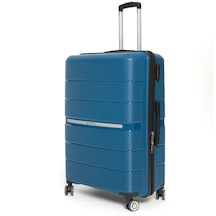Gbag Büyük Boy Pp Kırılmaz Silikon Valiz, Bavul Parlement Mavi