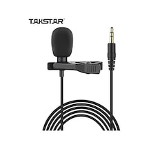 Lemestar Takstar Tcm-400 Omnidireksiyonel Kragı Mikrofonu 3.5mm - Canlı Yayın, Röportaj, Video Kaydı İçin 5m Kablo İle Plug & Play