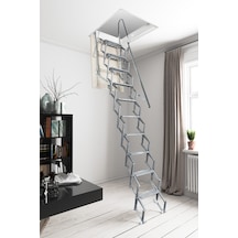 Aytürk Fantozzi Acisvazia Italya Menşei 60 x 70 Galveniz Kaplı Makaslı Metal Çatı Merdiveni H:320 CM