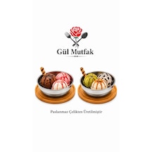 Dondurma Ve Çerez Kasesi Sunumluk Çok Amaçlı 10 Cm Paslanmaz Çelik 18/10 gri