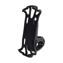 Singree Dayanıklı Silikon Bisiklet Telefon Tutucu - Evrensel, 360 Derece Dönebilir, Kolay Kurulum, Her Telefona Uygun Siyah