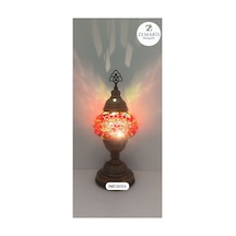 El Yapımı Pilli Masa Lambası/abajur Bordo - 806869417 Bordo