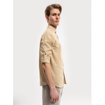 Erkek Regular Fit Kısa Kol Gömlek Lf2039310 Bej
