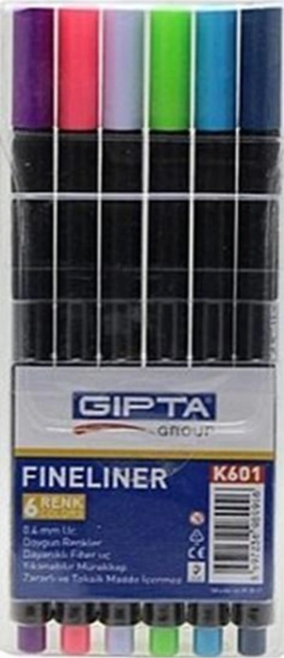 Fineliner Kalem 0.4 Mm Pvc Kutu 6 Renk