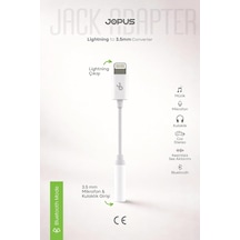 İphone 7-8-x-11-12-13-14 Serileri İle Uyumlu Bluetooth Bağlantılı 3.5mm Kulaklık Dönüştürücü Jo
