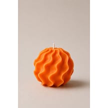 Velora - Küre Dekoratif Mum Turuncu