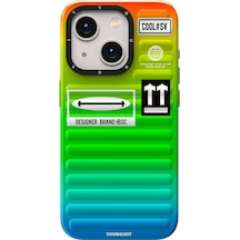 Apple Uyumlu iPhone 15 Kılıf Youngkit The Secret Color Serisi Kapak Yeşil