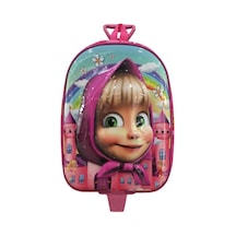 Gnc Design Çekçekli Pembe Başlıklı Kız Anaokulu / Kreş Çantası