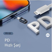 35w Lightning To Type C 15 Max Pro Plus Yuva Çevirici Hızlı Şarj Aktarımı Otg Dönüştürücü Gri Otgtm-g