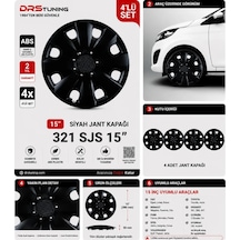 Honda Uyumlu 15 Inç Kırılmaz Parlak Siyah Jant Kapağı 1 Takım 4 Adet No:321