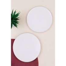 Tabak Evi Porselen Chic Platin Yaldızlı Pasta Tabağı 20,50cm 2 Li Krem