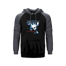 Napalm Death Fear Emptine Gri Renk Reglan Kol Kapşonlu Sweatshirt Gri