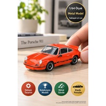 Mini Gt Porsche 911 Carrera Rs 2.7 1/64 Tangerine Siyah Livery Koleksiyon Model Araba 6,5 Cm