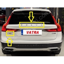 V90 Cross Country 2.0 D D5 Pro 2018-2020 Uyumlu Volvo Ve V90 Bagaj Yazısı Seti