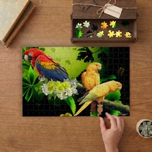 Dalda Papağanlar Tasarımı 240 Parça Ahşap Puzzle Ahşap Kutuda Mpy10108