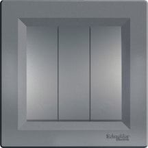 Schneider Asfora Plus Çelik Üçlü Anahtar Çerçeveli - EPH2100162 Schneider Asfora Plus Çelik Üçlü Anahtar Çerçeveli - EPH2100162