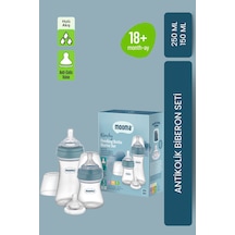 Mooma Kindy 150 ve 250 Ml Biberon Yenidoğan Başlangıç Seti - Bowl Blue