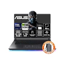 Asus Rog Strix G16 G614FRS5112P323 R9-9955HX RTX 5070 Tİ 12 GB 40 GB 1 TB SSD 16" Free Dos QHD+ Dizüstü Bilgisayar