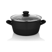 Schafer Siyah Çıtır Kızartma Tenceresi Emaye 22 Cm-3 Parça