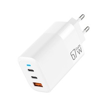 65w Gan Hızlı Şarj Adaptörü Pd Ve Quick Charge Destekli 3 Port Şarj Başlığı