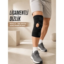 Lb Ligament Destekli Dizlik Ayarlanabilir Cırtlı Açık Patella Diz Destekliği