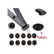 Siyah Emniyet Kemeri Klipsi 5 Takim Dügmesi Stop Dügme Toka Kemer 534463694