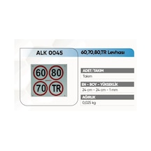 Alkotek Reflektif 60-70-80-tr Yazısı Yapıştırma