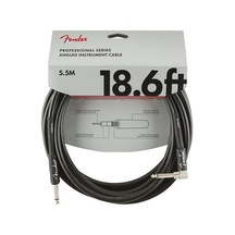 Fender 0990820019 Professional Enstrüman Kablosu 5.5m - Siyah Açılı 5.5 Metre Uzunluk Ve Açılı Uç İle Sahne Hareket Özgürlüğü