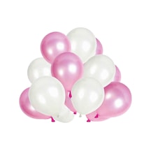 2 Adet Balonevi Kız Bebek Lüks Balon Seti 30 Cm 8'li Çok Renkli