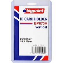 Bigpoint Kart Kabı Dikey Şeffaf 55x88mm X 10 Adet