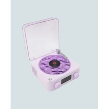 Retro Bluetooth Hoparlör Mor Siyah