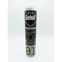 Selsil Genel Amaçlı Şeffaf Silikon Multi Purpose Su Geçirmez Mastik 310 Ml