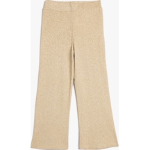 Koton Bol Paça Pantolon Yumuşak Dokulu Beli Lastikli Kaşkorse Sarı 4wkg90018at 4WKG90018AT165 Sarı