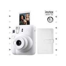 Fujifilm Instax Mini 12 Fotoğraf Makinesi + 96'lı Laporta Albüm Seti Beyaz