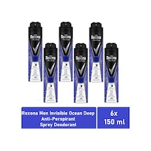 Rexona Men Deodorant Invisible Ocean Deep 6 x 150 ML